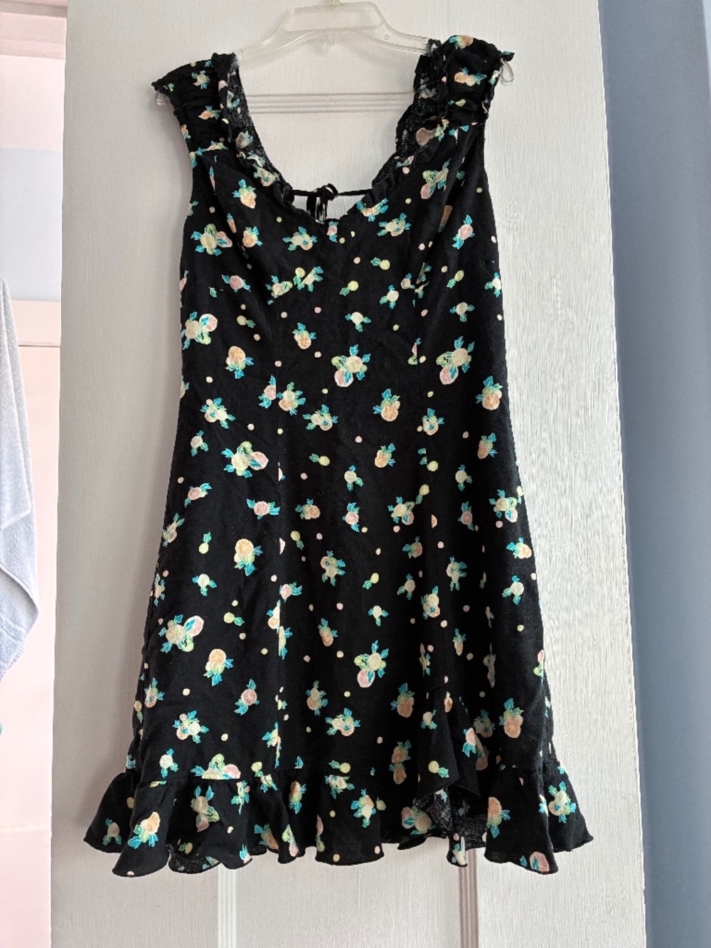 FREE PEOPLE Vintage Linen/Viscose Mini Sun Dress - Small